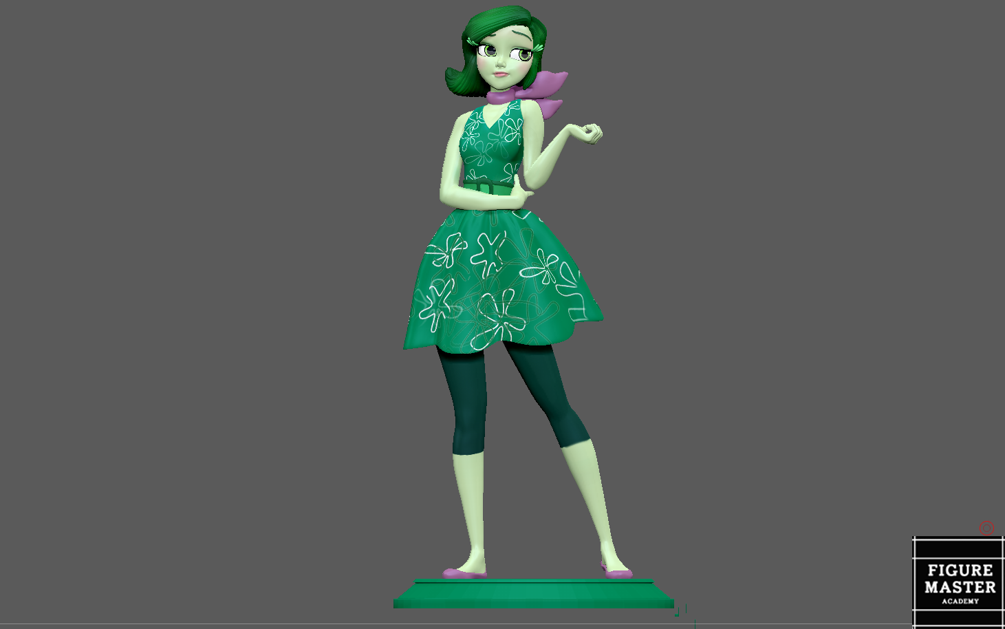 DISGUST BIG VERSION INSIDE OUT DISNEY PIXAR ANIME 3D PRINT MODEL — image 1
