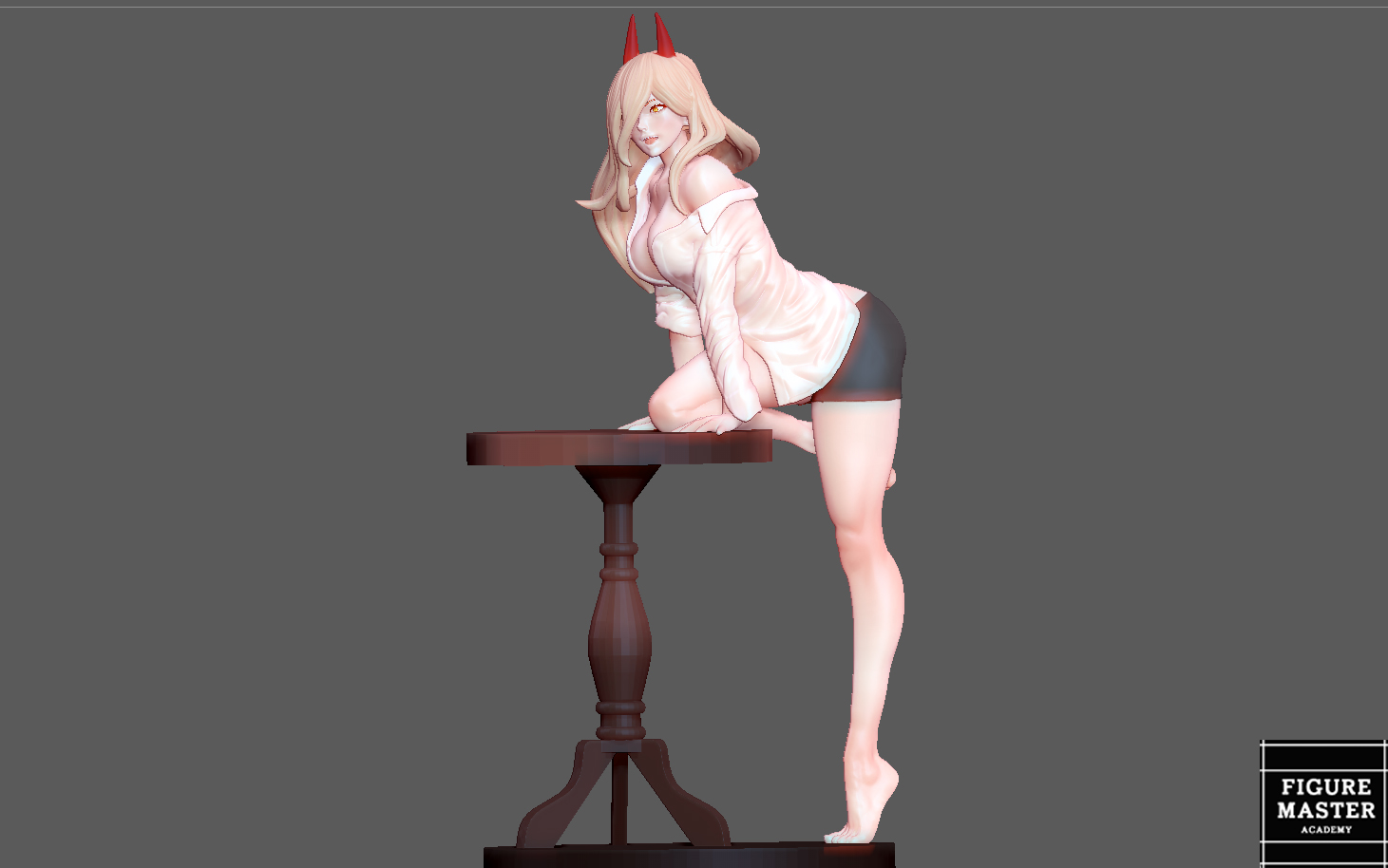 POWER SITTING CHAINSAWMAN ANIME GIRL CHARACTER 3D PRINT — image 1