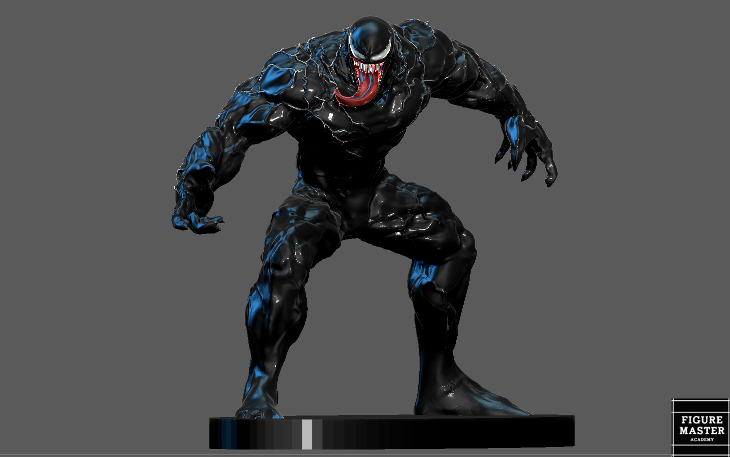 VENOM MOVIE TOM HARDY STATUE FULL SET simple base 3D PRINT — image 1