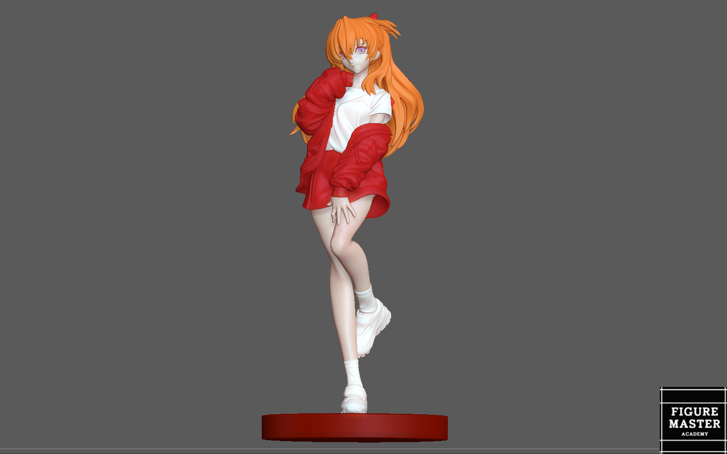 ASUKA CASUAL OUTFIT EVALGELION ANIME 3D PRINT — image 1
