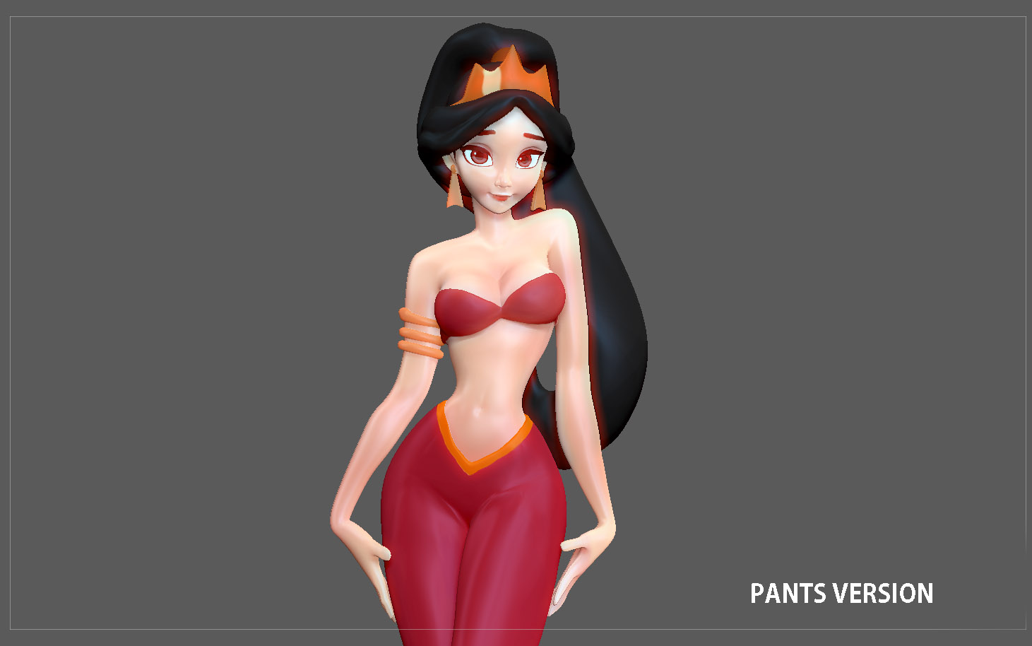 JASMINE PRINCESS SEXY STATUE ALADDIN DISNEY ANIMATION ANIME CHARACTER GIRL 3D pr — image 1