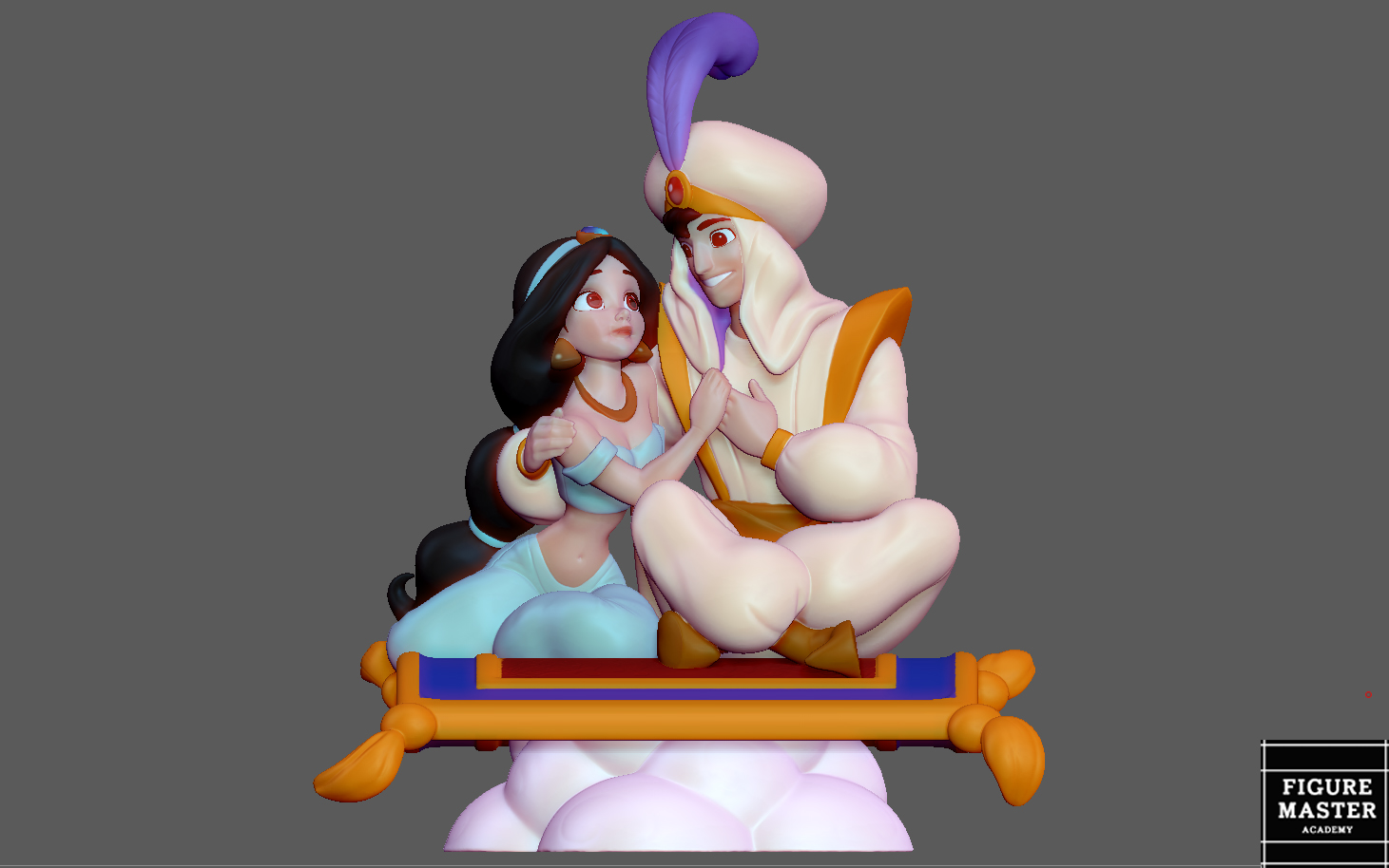 ALADDIN JASMINE PRINCESS CARPET STATUE DISNEY ANIME CHARACTER 3D PRINT — image 1