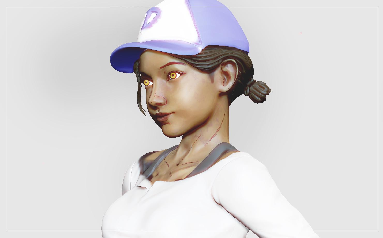 CLEMENTINE WALKING DEAD TELLTALE CLEM PRINTABLE STATUE 3D print model — image 1