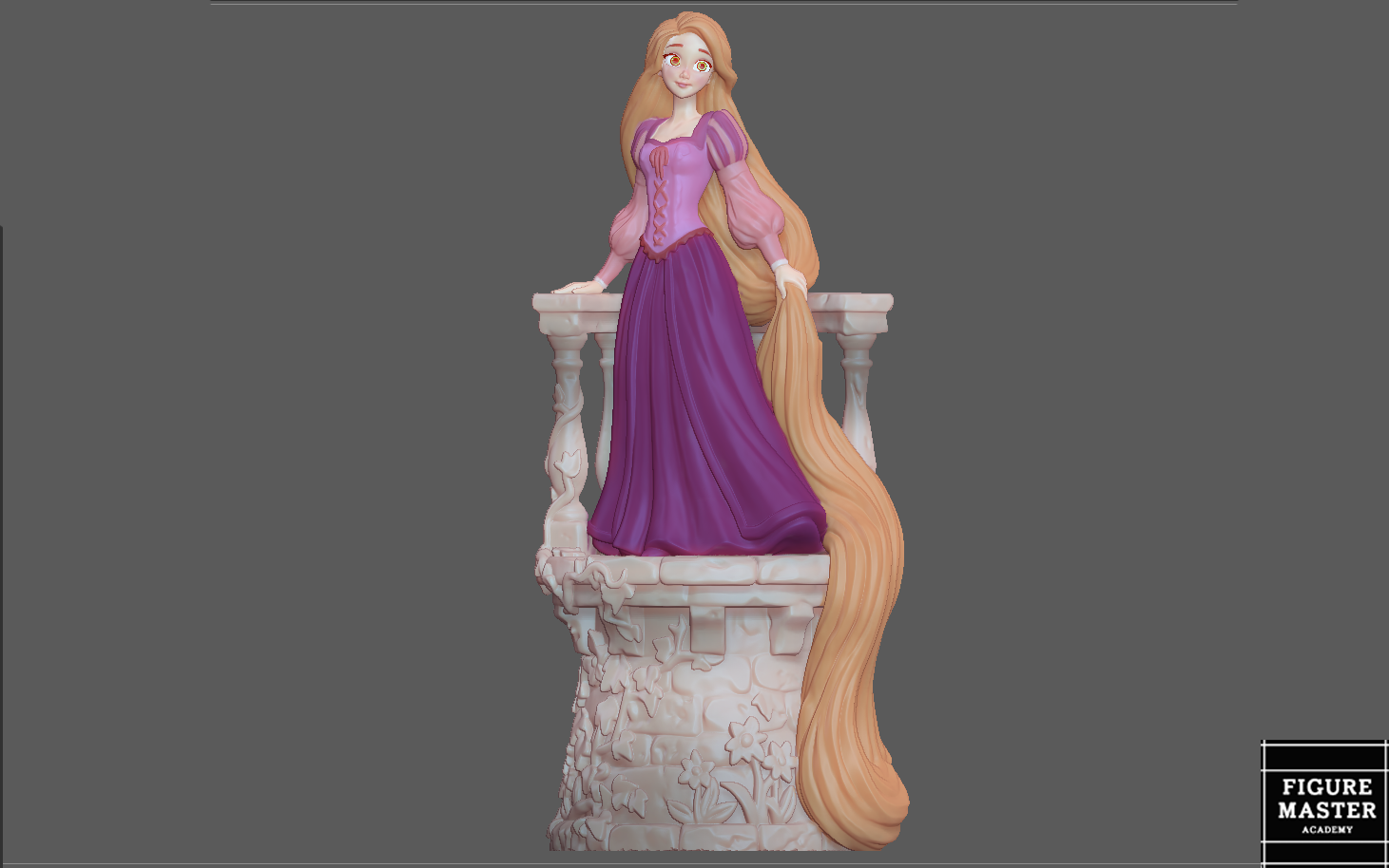 RAPUNZEL PRINCESS TOWER BASE STATUE DISNEY ANIME PRETTY GIRL 3D print model — image 1