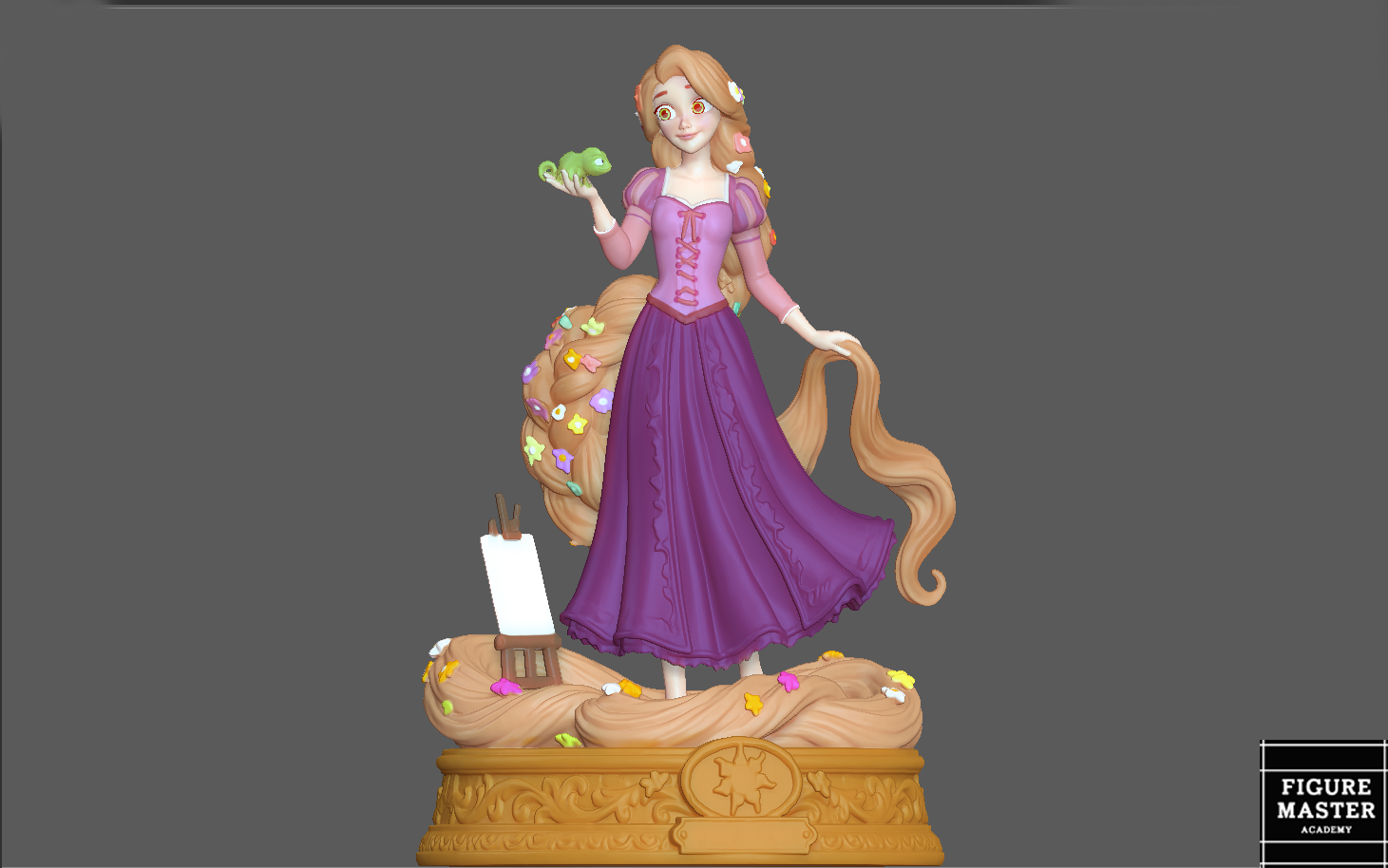RAPUNZEL PRINCESS BASE STATUE DISNEY ANIME PRETTY GIRL 3D print model — image 1