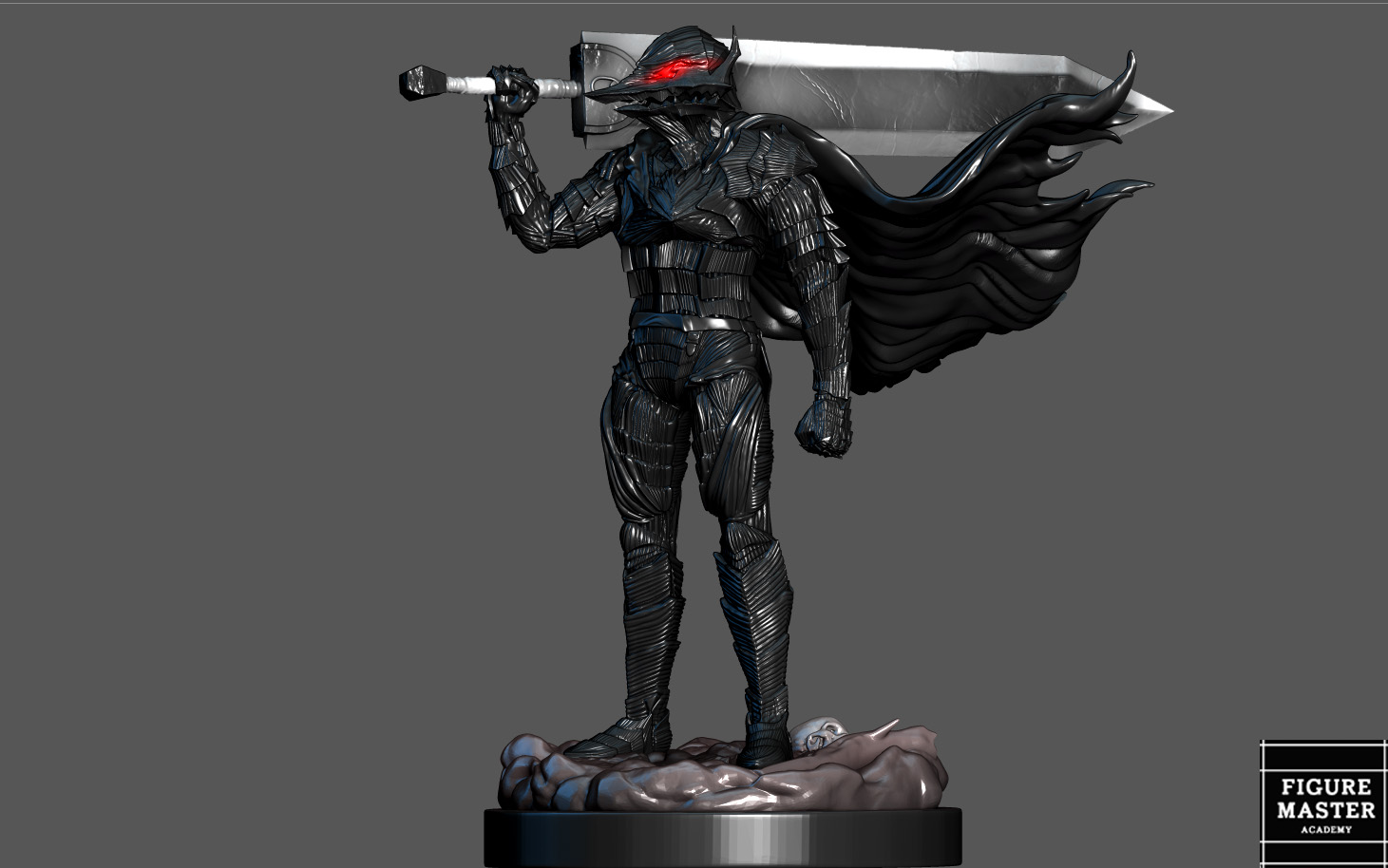 BERSERK GUTS FANTASY ANIME SWORD CHARACTER 3D PRINT MODEL — image 1