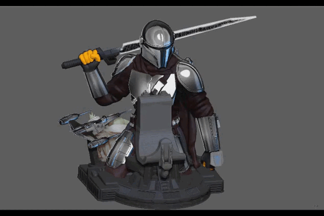 MANDALORIAN PS5 PS4 CONTROLLER HOLDER MODEL STARWARS DISNEY — image 1